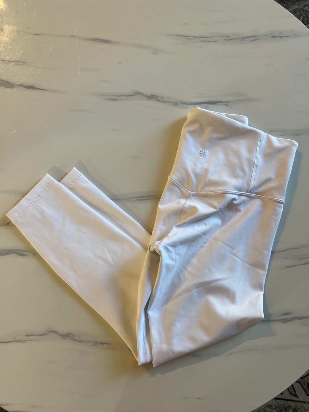 White Active Leggings - Lightweight Stretch Bottoms